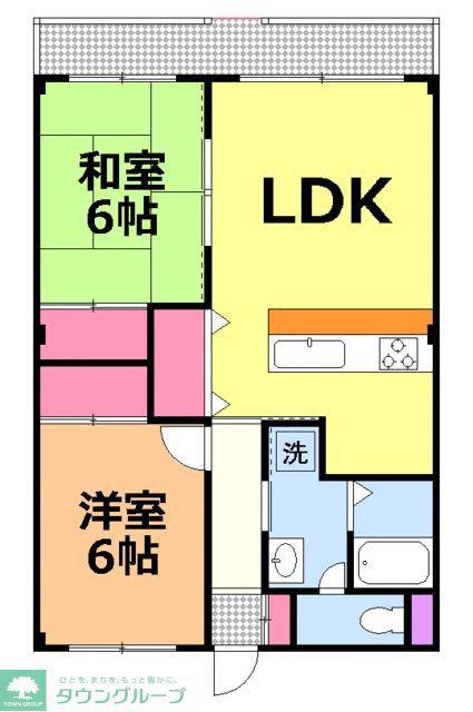 ロイヤル島田(2LDK/3階)の間取り写真
