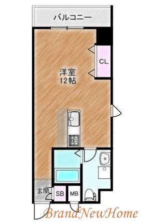 TKアンバーコート中百舌鳥(ワンルーム/3階)の間取り写真