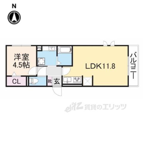 MIYABI2(1LDK/3階)の間取り写真
