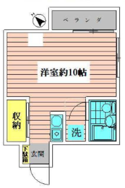 アジュール西小山(ワンルーム/3階)の間取り写真