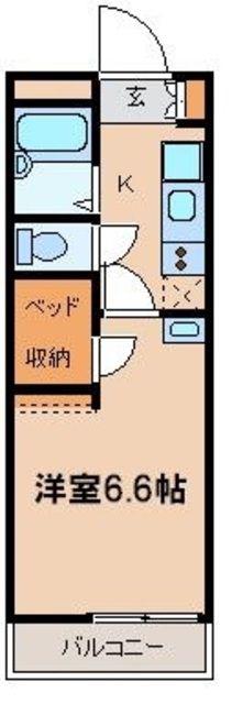 レオパレス徳丸ヒルズ(1K/1階)の間取り写真