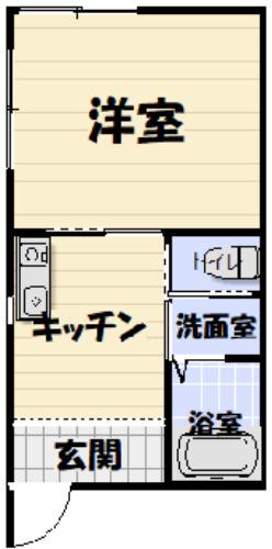 LIKE星久喜A棟(1K/3階)の間取り写真