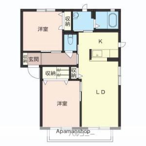 LSHAMAISON J棟(2LDK/1階)の間取り写真