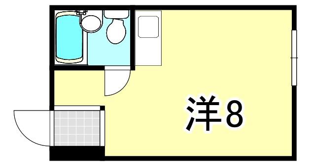 サンロイヤル御園(ワンルーム/5階)の間取り写真
