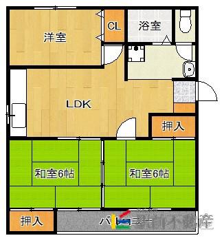 第一矢野コーポ(3LDK/1階)の間取り写真