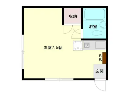 アドヴァンス大浦東(ワンルーム/1階)の間取り写真