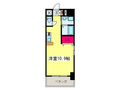 ワンダフルパレス・NI(ワンルーム/5階)の間取り写真
