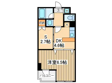 ピアレジアオヤマ5(1SK/2階)の間取り写真