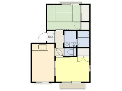 雅ハイツ(2DK/2階)の間取り写真