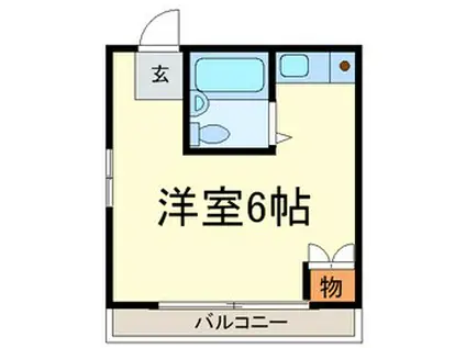 第2シャルム(ワンルーム/2階)の間取り写真
