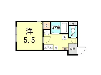 レオーネII(1K/1階)の間取り写真