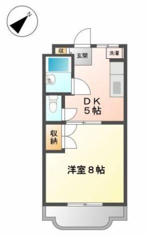 エステートビレッジ(1DK/1階)の間取り写真