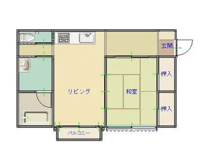 ドリーム斉藤(1LDK/1階)の間取り写真