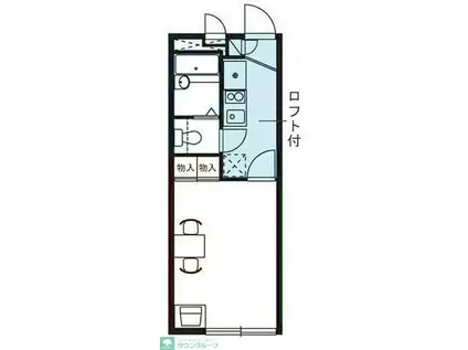 レオパレスヴィレッジ(1K/3階)の間取り写真