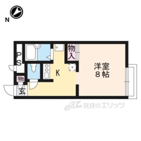 レオパレスTMS(1K/2階)の間取り写真