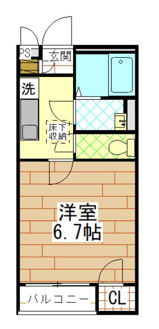 レオネクストハピネス(1K/1階)の間取り写真