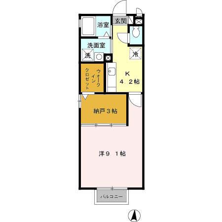 DMAISON南塚(1K/2階)の間取り写真