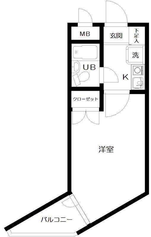 セントヒルズ橋本(1K/4階)の間取り写真