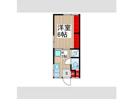 リガーレ東陽(1K/1階)の間取り写真