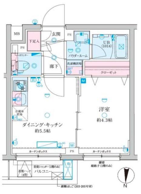ジェノヴィア京成立石V(1DK/3階)の間取り写真