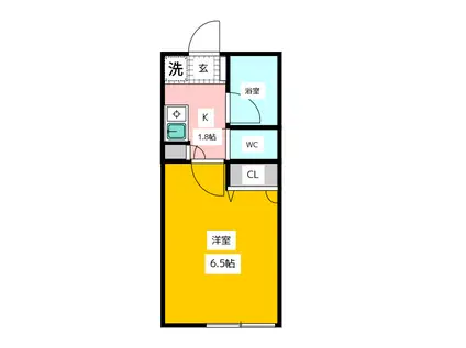 パストラル・ハイツ(1K/2階)の間取り写真