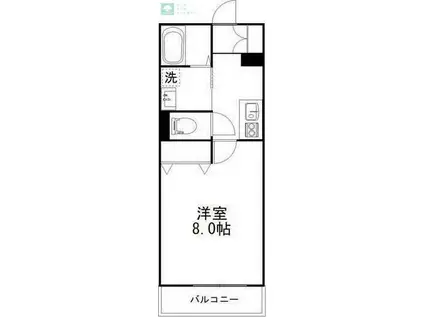 クオーレ薬円台III(1K/1階)の間取り写真