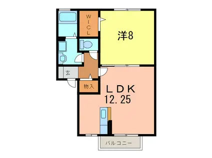 エクレール(1LDK/2階)の間取り写真