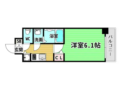プレサンス松屋町ファステ(1K/2階)の間取り写真