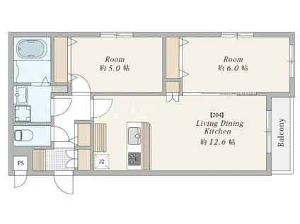 ARM新井薬師前(2LDK/2階)の間取り写真