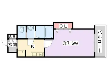 シェリロ香里園(1K/10階)の間取り写真