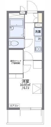 レオパレス加島駅ダイレクトII(1K/1階)の間取り写真