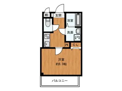 プログレス井土ヶ谷(1K/3階)の間取り写真