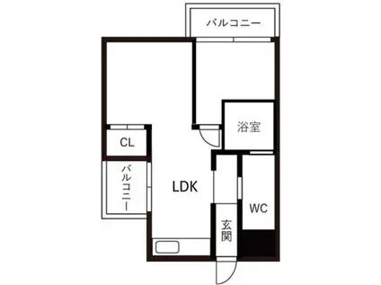 松栄大正ハイツ(1LDK/3階)の間取り写真