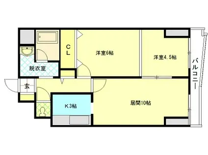 センチュリー旭川(2LDK/9階)の間取り写真