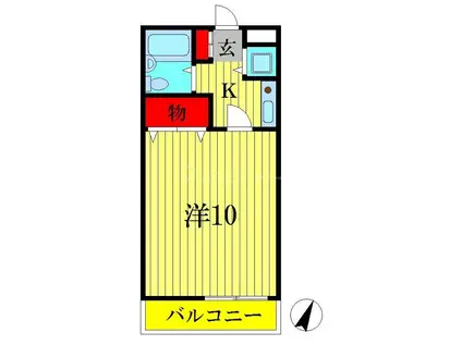 メゾンドコムサ・トヨシキ(1K/1階)の間取り写真