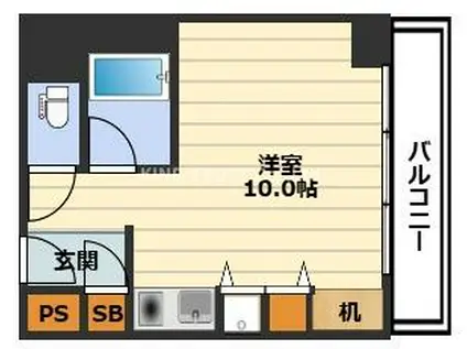 ラ・メール北大阪(ワンルーム/8階)の間取り写真