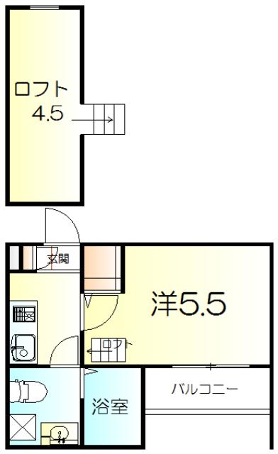 グラシア(1K/2階)の間取り写真