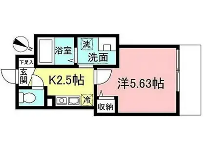 パークヒルズ三軒茶屋(1K/3階)の間取り写真