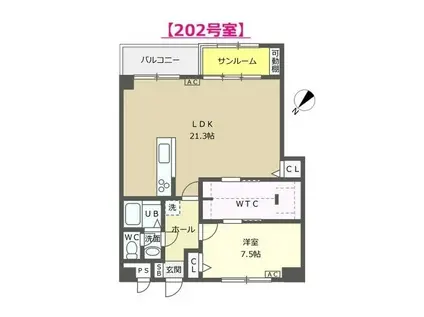 プレイヤード(1LDK/2階)の間取り写真