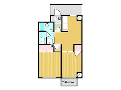 御幸ビル(2DK/4階)の間取り写真