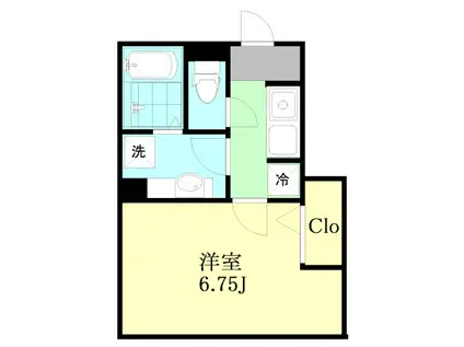 GOLD KAMUY(1K/1階)の間取り写真