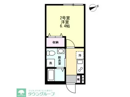 ベイルームリニア橋本(1K/2階)の間取り写真