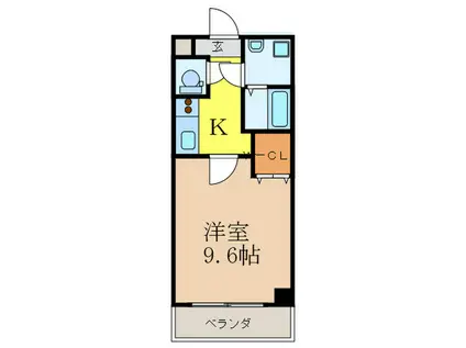 GROOVE江坂(1K/4階)の間取り写真