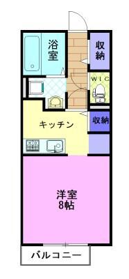 MIGNON TOU TOU(ワンルーム/2階)の間取り写真