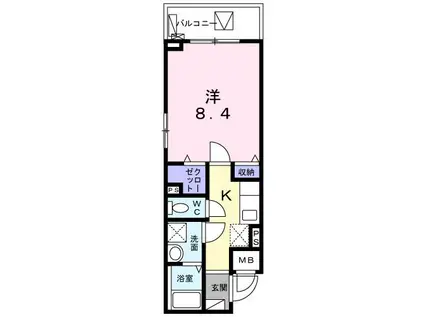 フィーカ蒲田(1K/3階)の間取り写真