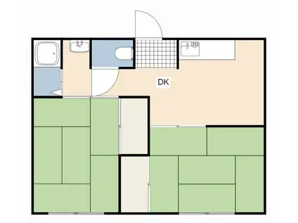 ACCESSIII(2DK/1階)の間取り写真