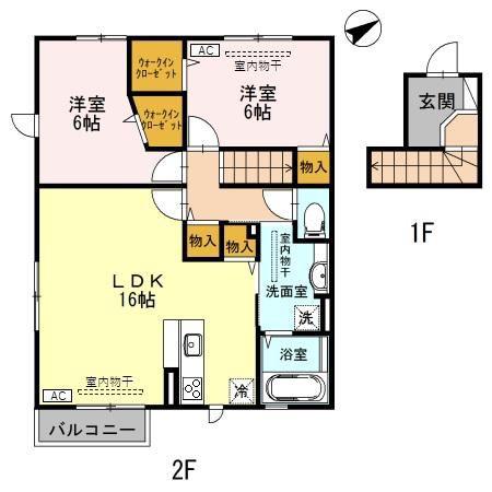 パストラル(2LDK/2階)の間取り写真