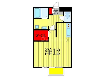 コーポジュネス(ワンルーム/2階)の間取り写真