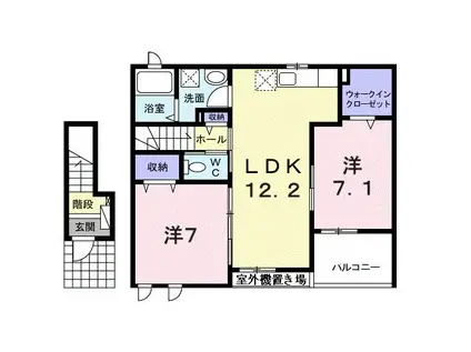 ポラリスII(2LDK/2階)の間取り写真