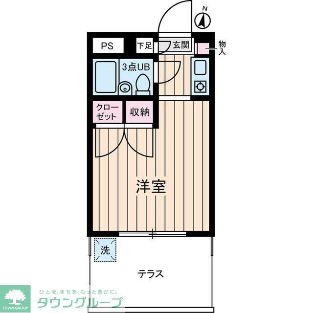 ブライトコート壱番館(ワンルーム/1階)の間取り写真